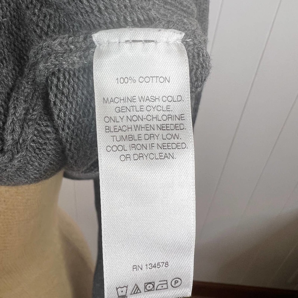 Vineyard Vines Gray Crew Neck 100% Cotton‎ Sweater SZ S - Picture 8 of 8